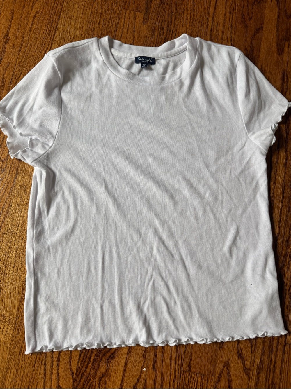 Splendid Short Sleeve Ruffle Hem Tee
